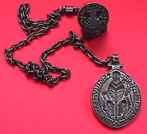 Matrices en argent du sceau et du contre-sceau de l’abbaye de Saint-Denis
